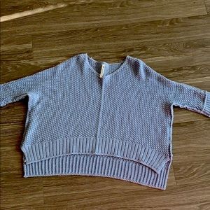 The Impeccable Pig Pale Blue Poncho Sweater